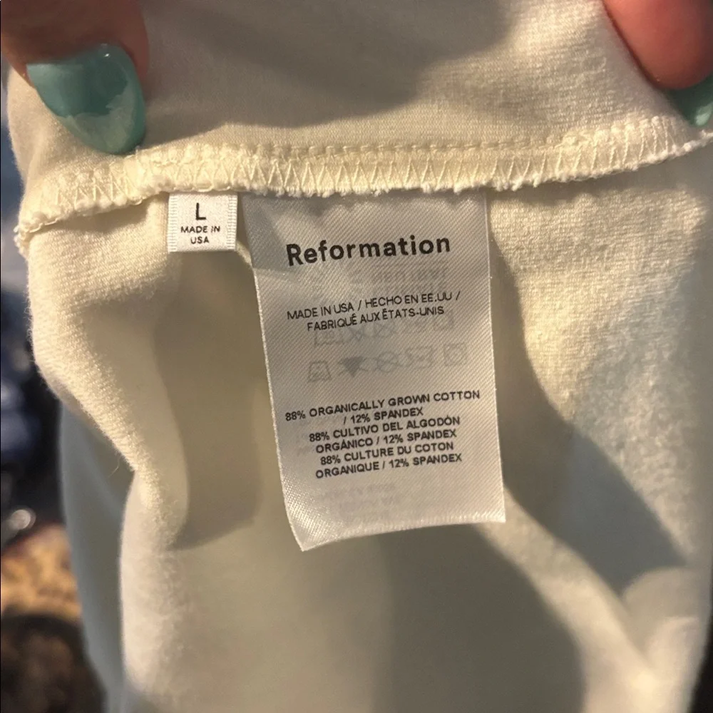 Reformation Cream Top/ Bodycon Dress - Picture 3 of 3